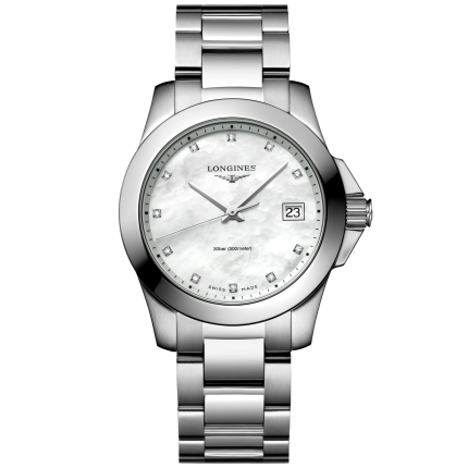 L3.377.4.87.6 | Longines Conquest Diamonds Quartz 34 mm watch. Buy Online