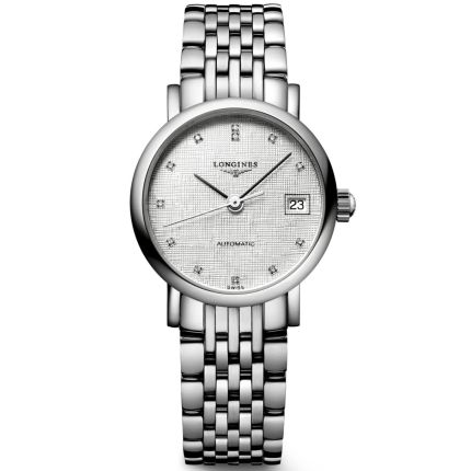 L4.309.4.77.6 | Longines Elegant Collection Diamonds Automatic 25.5 mm watch. Buy Online