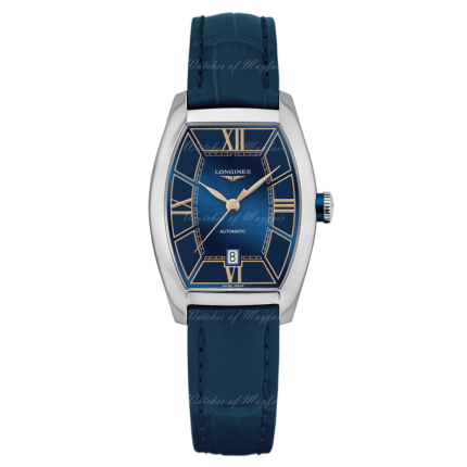 L2.142.4.96.2 | Longines Evidenza Blue Steel Automatic 26 x 30.6 mm watch. Buy Online