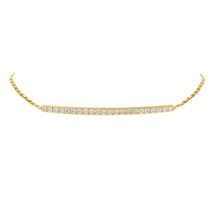 5446 | Buy Online Messika Gatsby Bar Yellow Gold Diamond Bracelet