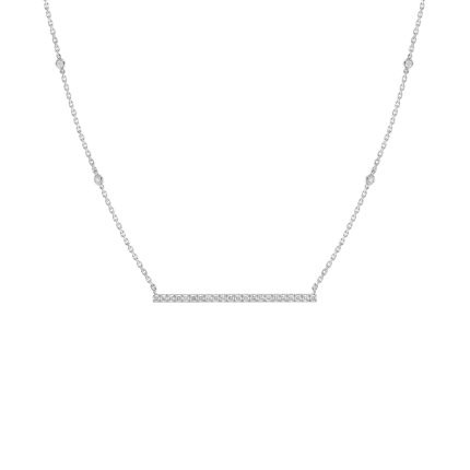 5449 | Messika Gatsby Horizontal Bar White Gold Necklace. Buy online.