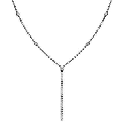 5448 | Messika Gatsby Vertical Bar Black Gold Necklace. Buy online.