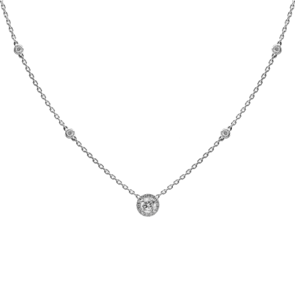 4281 | Messika Joy Diamant Rond 0.25ct White Gold Necklace. Buy online