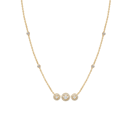 7030 | Messika Joy Trilogy Yellow Gold Necklace. Buy online.