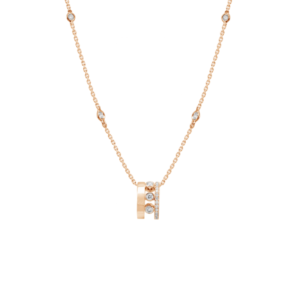 7158 | Messika Move Romane Pendant Pink Gold Necklace. Buy online.