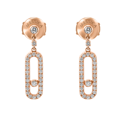 5631 | Messika Move Uno Stud Pink Gold Earrings. Buy online.