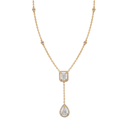 6779 | Messika My Twin Tie 0.40ctx2 Yellow Gold Necklace. Buy online.