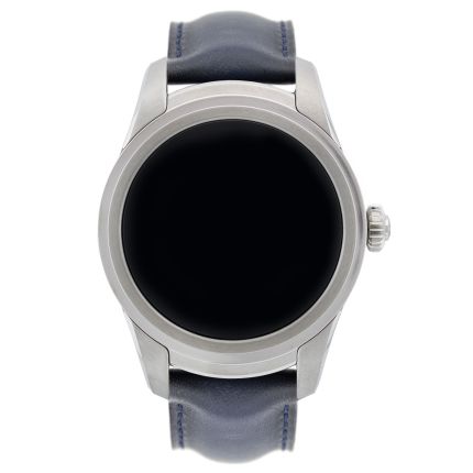 117905 | Montblanc Summit Smartwatch Steel Case Navy Blue Leather Strap 46 mm watch. Buy Online