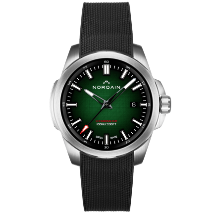 N3008S03A/ES301 | Norqain Independence Green Gradient Black Milanese Rubber 40 mm watch | Buy Online