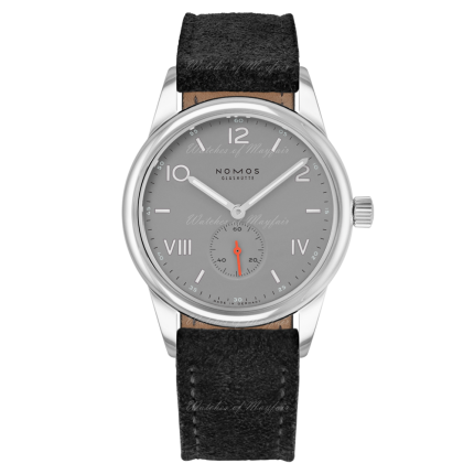 727 | NOMOS Club Campus 38 Absolute Gray Anthracite Leather watch. Buy Online