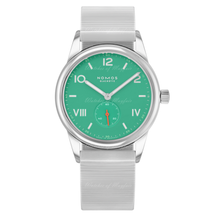 726 | Nomos Club Campus 38 Electric Green Bracelet watch. Buy Online