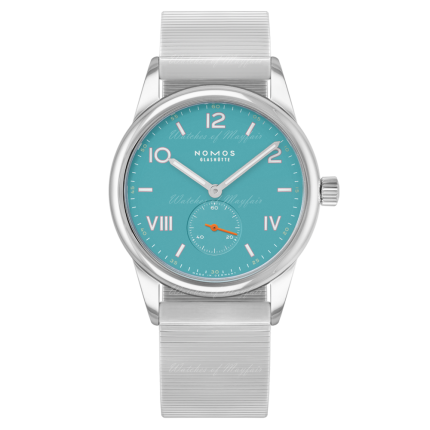 724.GB | Nomos Club Campus 38 Endless Blue Steel Bracelet watch. Buy Onlline