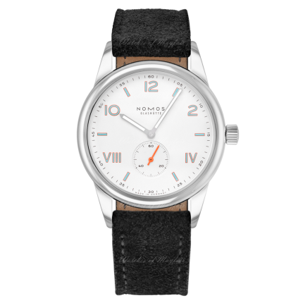 737 | NOMOS Club Campus Manual Anthracite Leather 38 mm watch. Buy Online