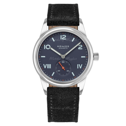 713 | Nomos Club Campus Blue Purple Manual Anthracite Leather 36 mm watch. Buy Online