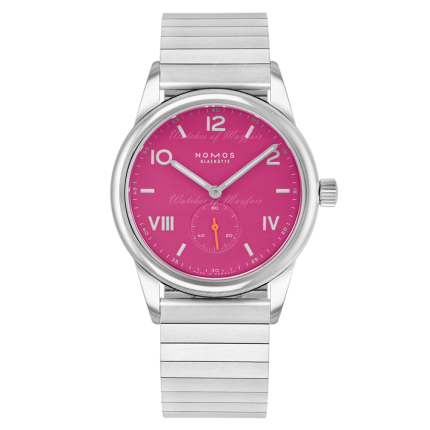 728 | Nomos Club Campus 38 Deep Pink Manual Sport Bracelet watch. Buy Online