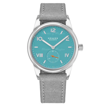 717.GB | Nomos Club Campus Endless Blue Grey Vegan Velour 36 mm watch. Buy Online