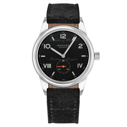 736 | Nomos Club Campus Night Manual Anthracite Leather 38 mm watch. Buy Online