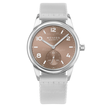 761 | Nomos Club Sport Neomatik Ember Automatic Light Grey Textile 39 mm watch. Buy Online