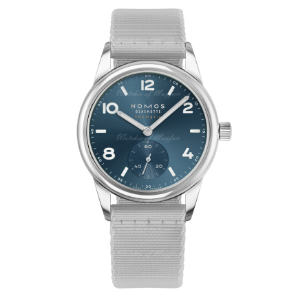 747 | Nomos Club Sport Neomatik Polar Light Grey Textile 37 mm watch. Buy Online