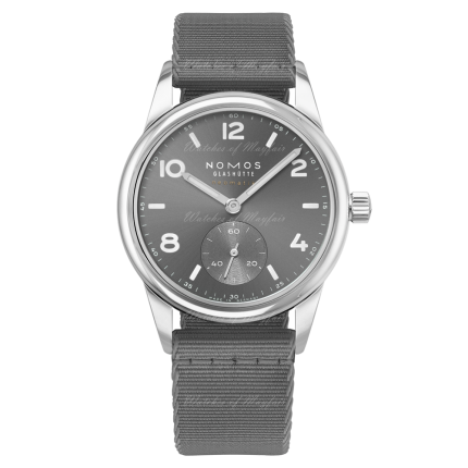 763 | Nomos Club Sport Neomatik Smoke Automatic Dark Grey Textile 39 mm watch. Buy Online