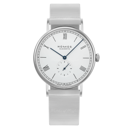 236 | Nomos Ludwig 38 Enamel White Manual Bracelet watch. Buy Online