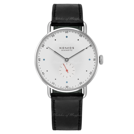 1108 | Nomos Metro Manual Black Leather 38mm watch. Buy Online