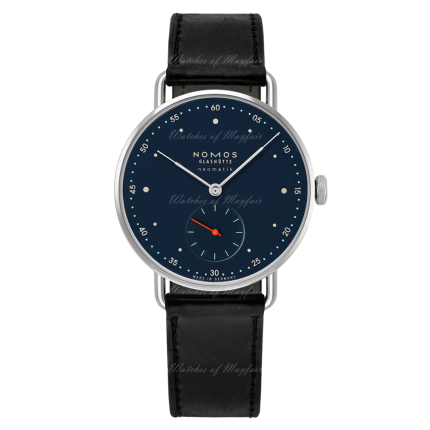 1110 | Nomos Metro Neomatik Midnight Blue Automatic Pin Buckle 35mm watch. Buy Online