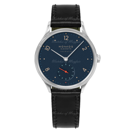 1205 | Nomos Minimatik Automatic Midnight Blue Pin Buckle 35mm watch. Buy Online