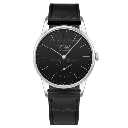 346 | Nomos Orion Neomatik 39 New Black Automatic Pin Buckle watch. Buy Online