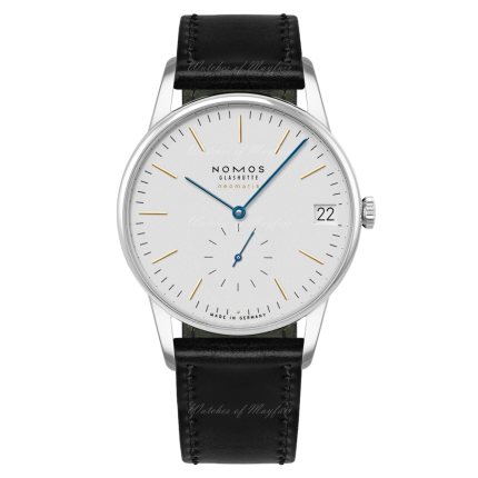 365.S1 | Nomos Orion Neomatik 41 Date 175 Years Watchmaking Glashutte Black Leather watch. Buy Online