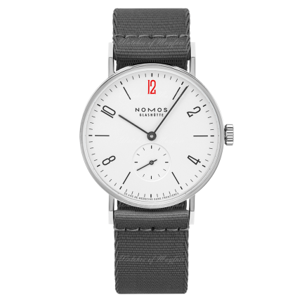 165.S50 | Nomos Tangente 38 50 Ans De Medecins Sans Frontieres Grey Textile watch. Buy Online