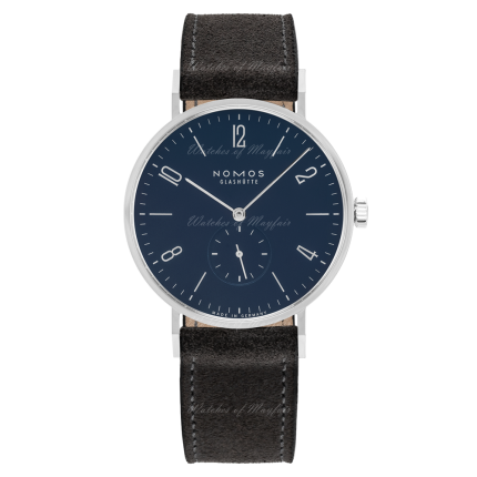 167 | Nomos Tangente 38 Midnight Blue Anthracite Leather watch. Buy Online