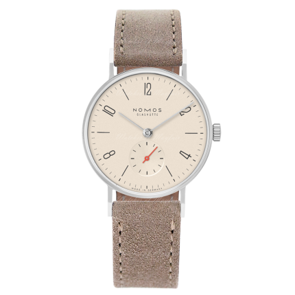 150 | Nomos Tangente Champagne Manual Beige Leather 33 mm watch. Buy Online