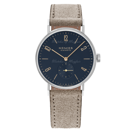 132 | NOMOS Tangente Midnight Blue Beige Leather 35 mm watch | Buy Online