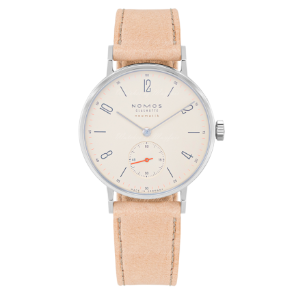 176 | Nomos Tangente Neomatik Champagne Automatic Beige Leather 35 mm watch. Buy Online