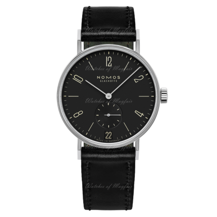 604 | Nomos Tangomat Ruthenium Date Automatic Black Leather 38.3 mm watch. Buy Online