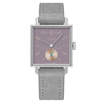 425 | Nomos Tetra Die Fuchsteufelswilde Grey Vegan Velour Strap 29.5 × 29.5 mm watch. Buy Online