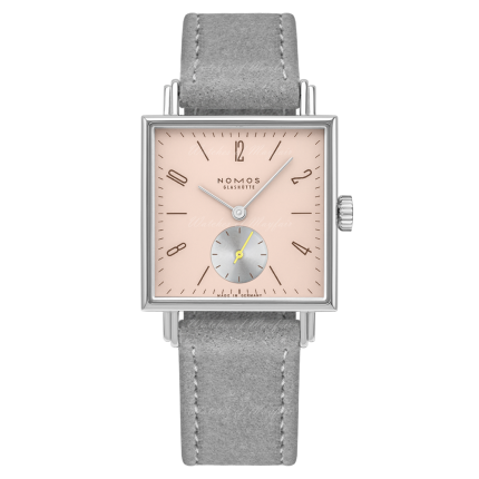 474 | Nomos Tetra Die Kapriziose Grey Vegan Velour 29.5 × 29.5 mm watch. Buy Online