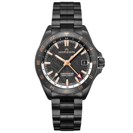 NNB1100BC1CG/BGL113 | Norqain Adventure Neverest GMT Glacier Steel DLC Bracelet 41 mm watch. Buy Online