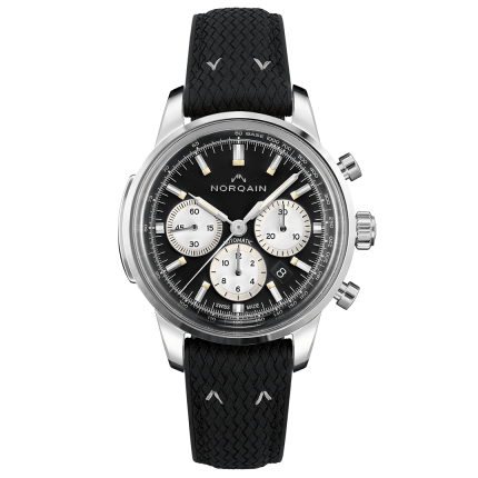 N2200S22C/B221 | Norqain Freedom 60 Chrono Black Perlon Rubber 43 mm watch | Buy Online