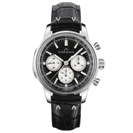 N2200S22C/B221 | Norqain Freedom 60 Chrono Croco-Style Rubber Black 43 mm watch | Buy Online