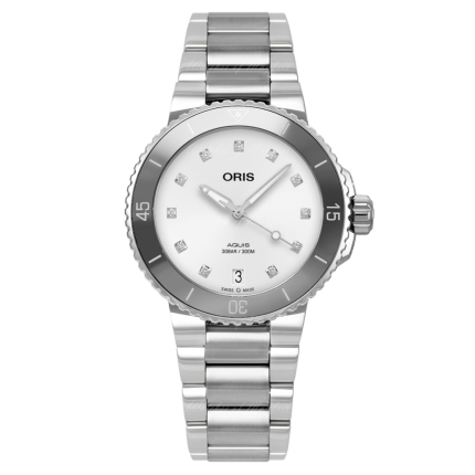 01 733 7731 4191-07 8 18 05P | Oris Aquis Date Diamonds 36.5mm watch. Buy Online