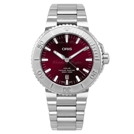 01 733 7730 4158-07 8 24 05PEB | Oris Aquis Date Relief Cherry Automatic 43.5 mm watch | Buy Now