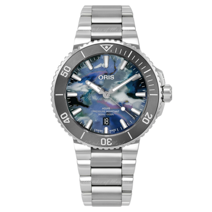 01 733 7787 4150-07 8 22 04PEB | Oris Aquis Date Upcycle Automatic 41.5 mm watch. Buy Online