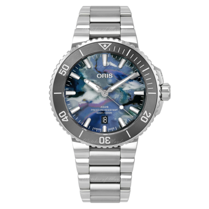 01 733 7789 4150-07 8 23 04PEB | Oris Aquis Date Upcycle Automatic 43.5 mm watch. Buy Online