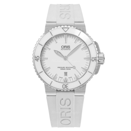 01 733 7676 4156-07 4 21 31 | Oris Aquis Date White Automatic 40 mm watch. Buy Online