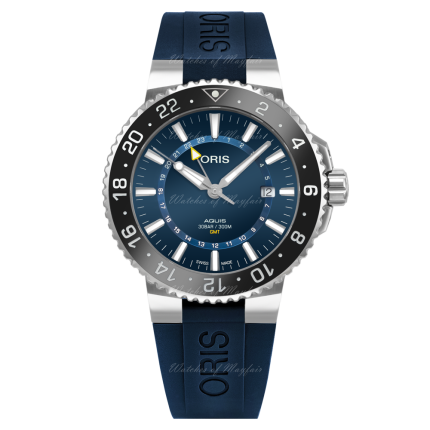 01 798 7754 4135-07 4 24 65EB | Oris Aquis GMT Date 43.5 mm watch. Buy Online