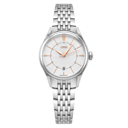 01 561 7722 4031-07 8 14 79 | Oris Artelier Date Diamonds Steel Automatic 28 mm watch. Buy Online