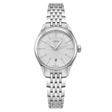 01 561 7722 4051-07 8 14 79 | Oris Artelier Date Diamonds Steel Automatic 28 mm watch | Buy Now