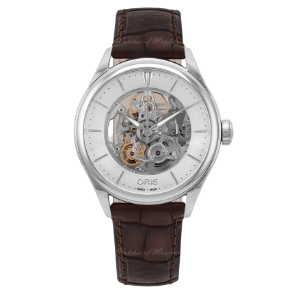 01 734 7721 4051-07 5 21 65FC | Oris Artelier Skeleton Steel Automatic 40 mm watch. Buy Online